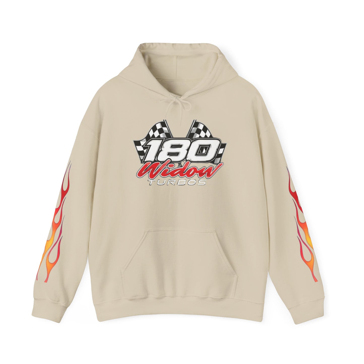 Racing 180 Widow Hoodie — Flame Sleeve Motorsport Pullover