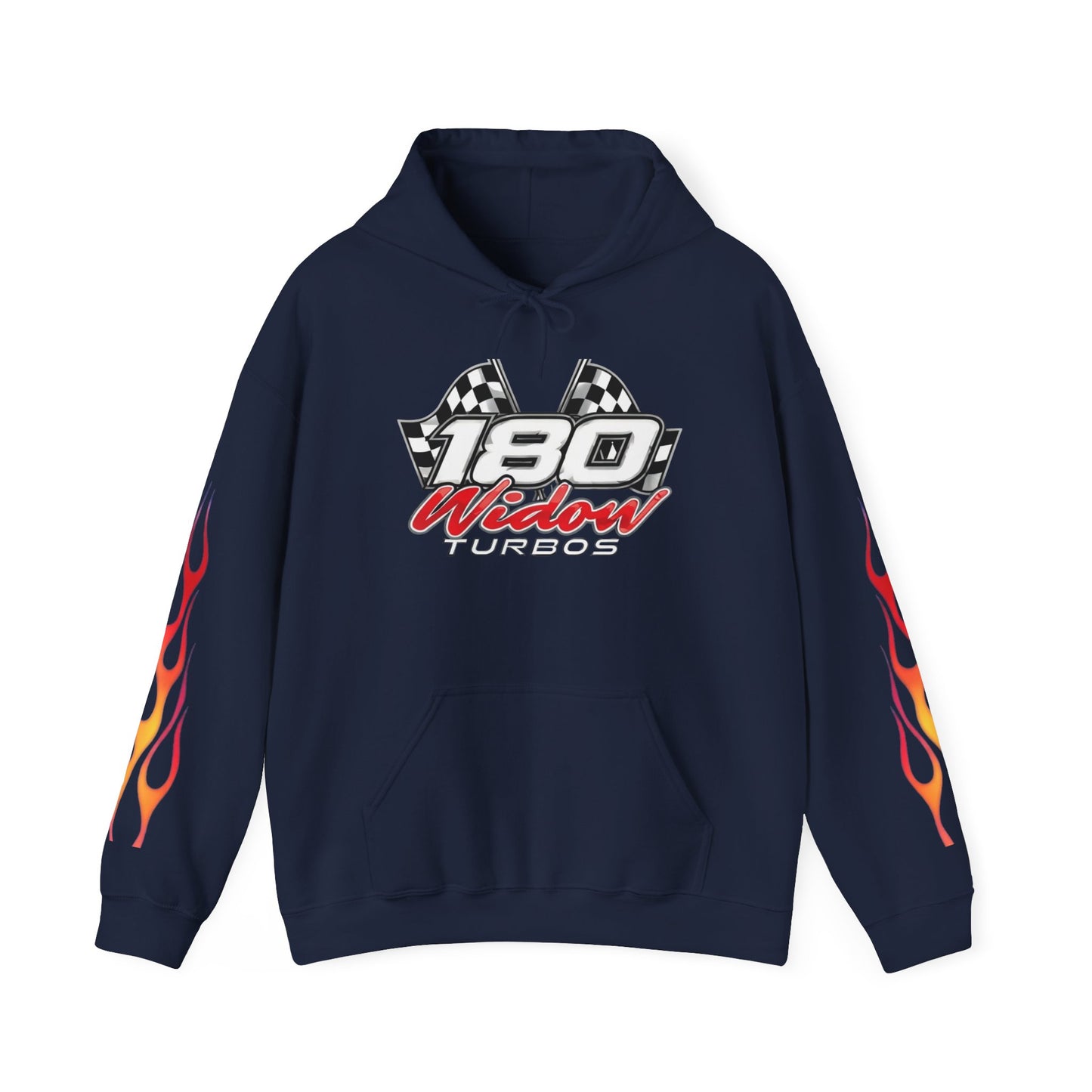 Racing 180 Widow Hoodie — Flame Sleeve Motorsport Pullover