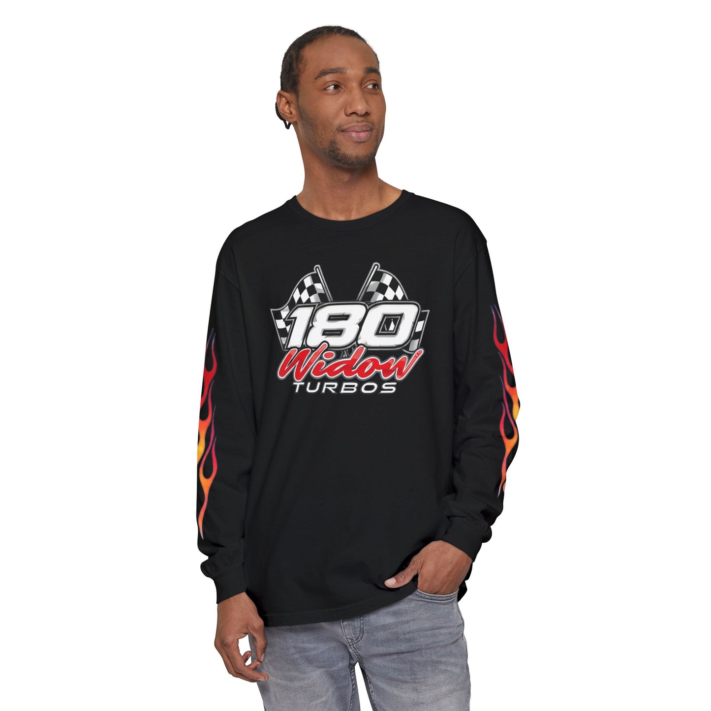 180 Widow Racing Flags Flame Tee