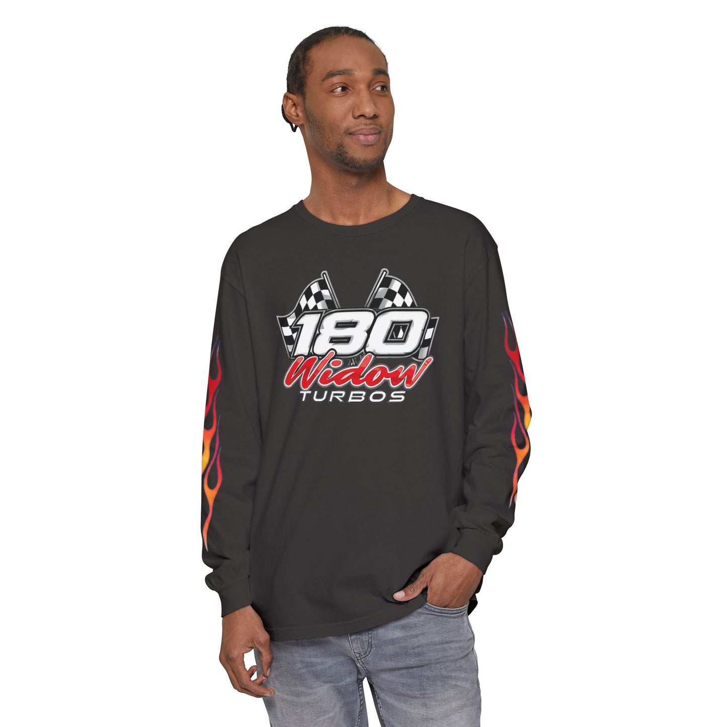180 Widow Racing Flags Flame Tee