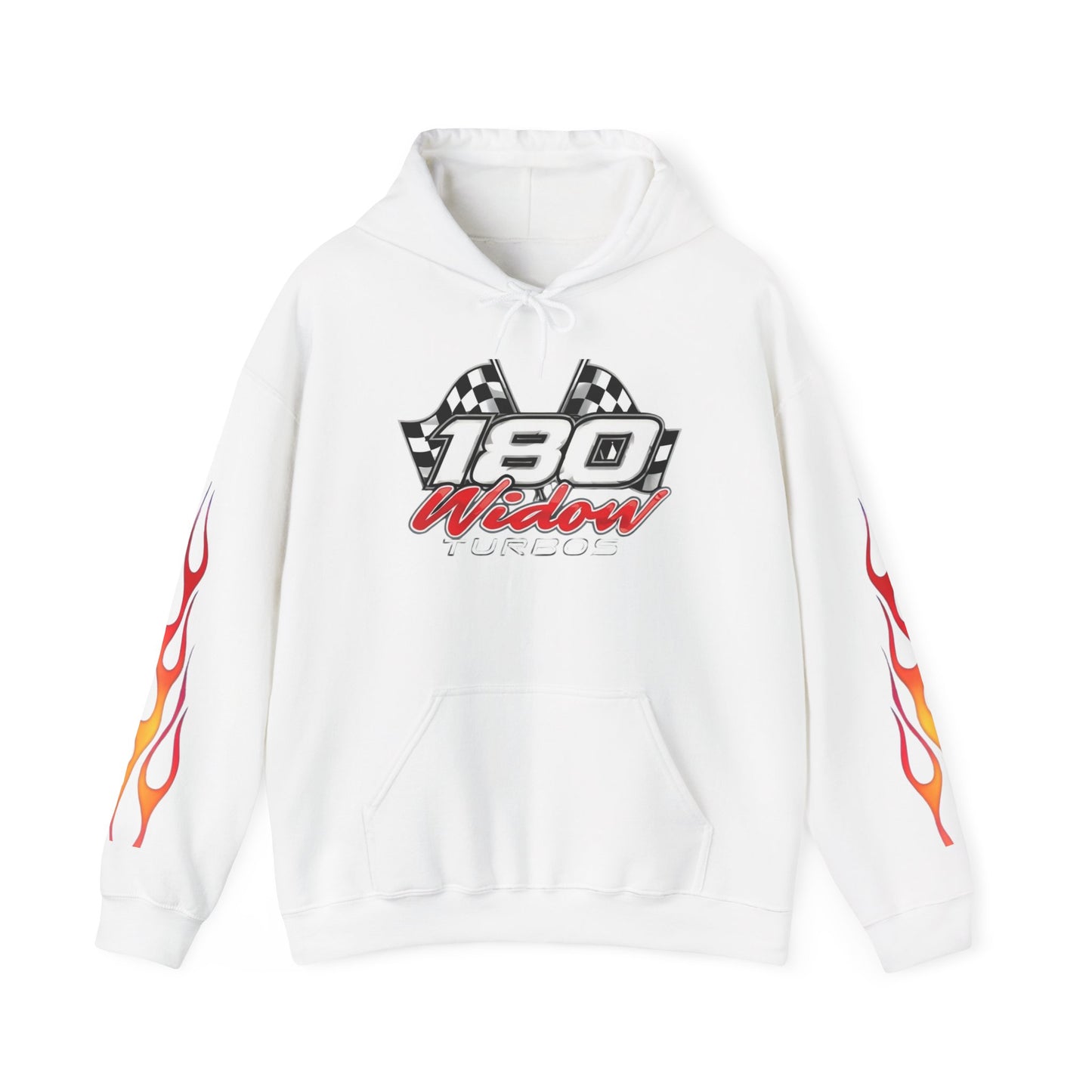 Racing 180 Widow Hoodie — Flame Sleeve Motorsport Pullover