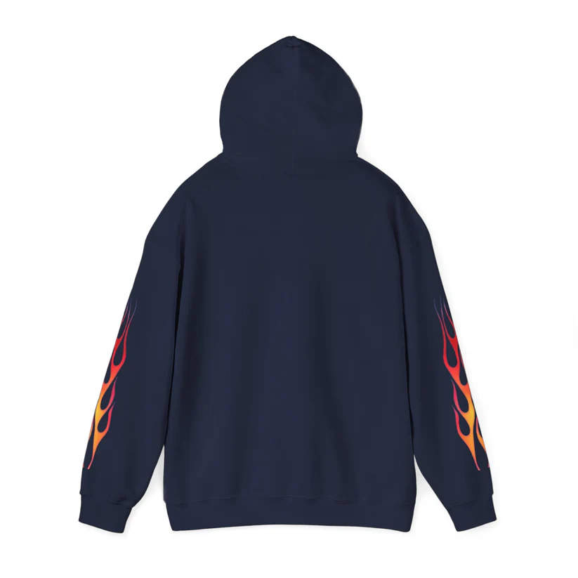 Racing 180 Widow Hoodie — Flame Sleeve Motorsport Pullover - Image 9