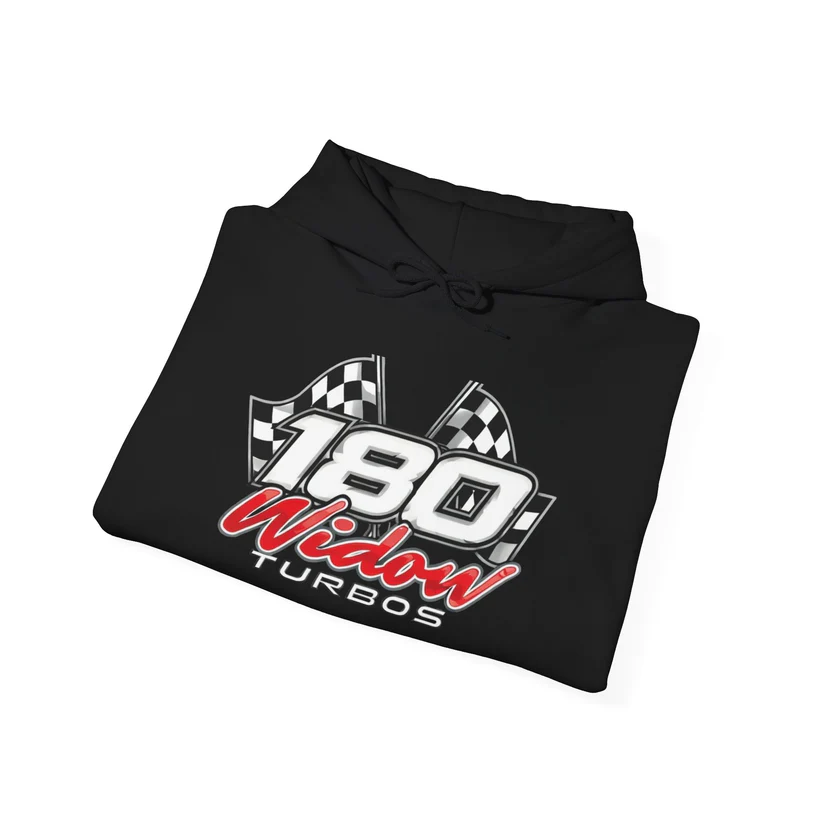 Racing 180 Widow Hoodie — Flame Sleeve Motorsport Pullover - Image 4